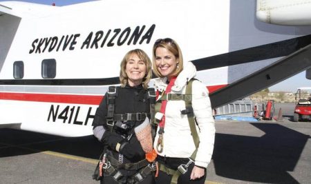 Gabby Giffords Skydives to Celebrate Life